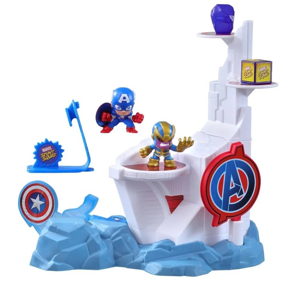 (New in box) Marvel Stunt Squad Action Playset - Captain America vs Thanos